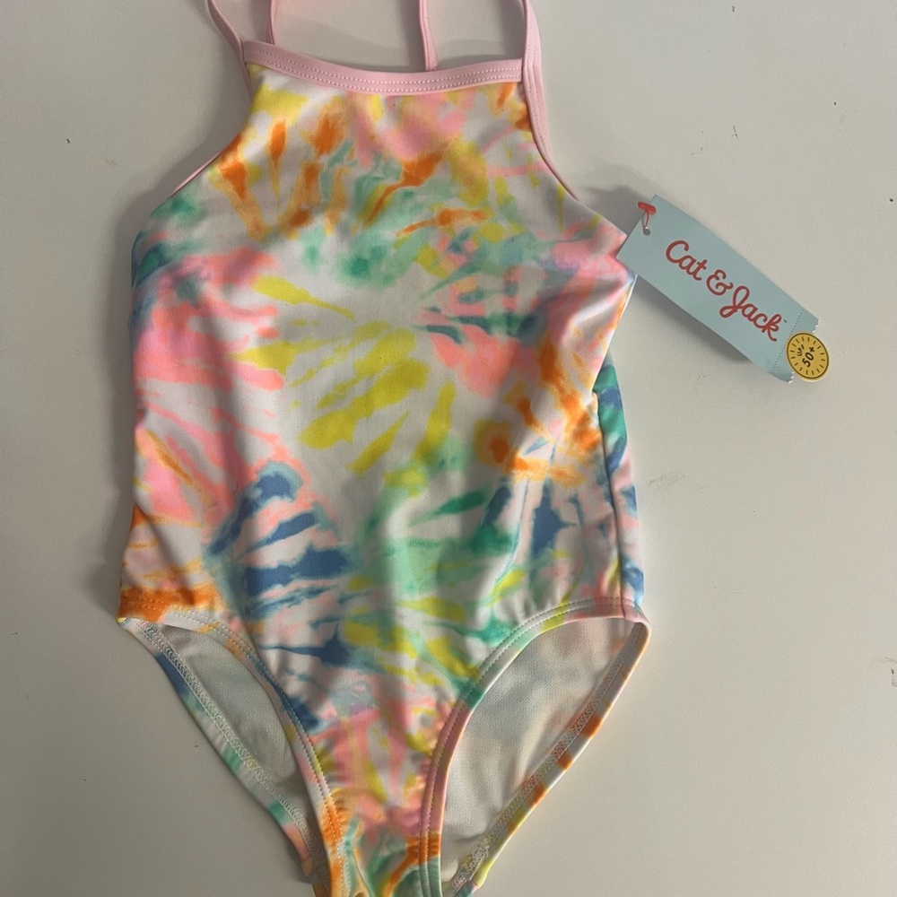 Cat & Jack Kids Tie-Dye One Piece Swimsuit